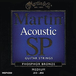 Martin SP 4200 Acoustic Guitar Strings - Phosphor Bronze, Medium, 3 Sets