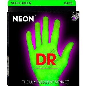 DR Strings NEON Green 5-string Bass Guitar Strings Medium