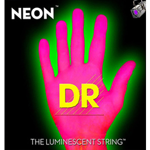 DR Strings NEON Pink 5-string Bass Guitar Strings Medium