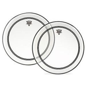 Remo Powerstroke 3 Bass Drum Head - 18" Clear/White Patch