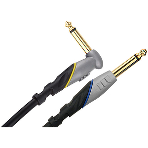 Monster Performer 500 Instrument Cable - 8" angled to angled 1/4" plugs