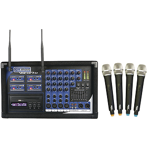 Voco Pro PA-MAN Powered Mixer & Karaoke Player - All-In-One Four-Channel Wireless P.A. System