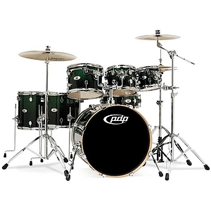 Pacific Drums M5 5-Piece Shell Set - Emerald to Black Fade