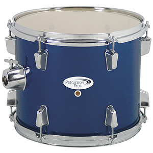 Percussion Plus Deluxe Beginner 5-Piece Drum Set w/ Cymbals and Throne - Metallic Blue