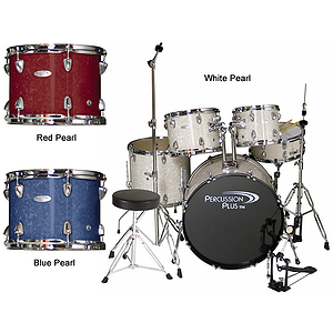 Percussion Plus PP3800 Deluxe 5-Piece Drum Set w/Throne - Blue Pearl (cymbals not included)