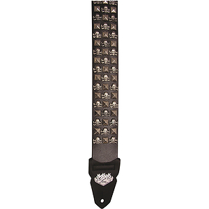 LM PS201SK 2" Studded Skulls Guitar Strap