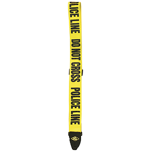 LM Products Adjustable 2" Guitar Strap - Police Line Design