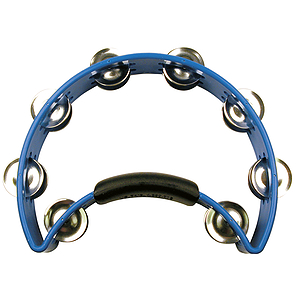 Rhythm Tech Tambourine - Half-moon shape w/power grip - Blue