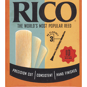 Rico Bb Clarinet Reeds - Thickness: 3 (box of 10)