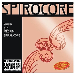 Thomastik Spirocore 4/4 Size Violin Strings 4/4 Set, Chrome Wound E String