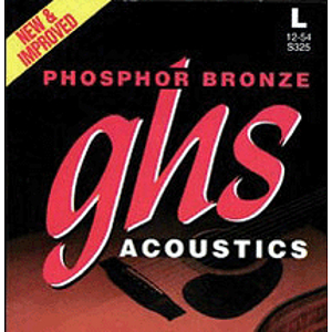 GHS S325 Phosphor Bronze Acoustic Guitar Strings - Light Gauge - 3 Sets