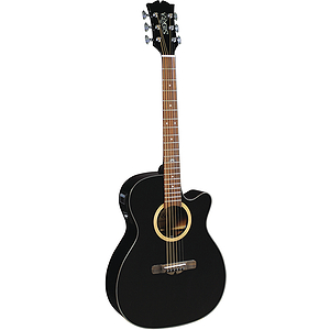 Sierra Sunrise Auditorium Acoustic Electric Guitar - Black