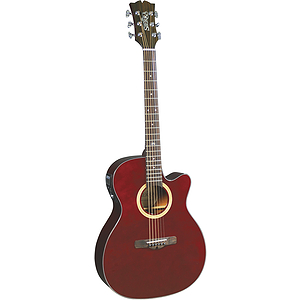 Sierra Sunrise Auditorium Acoustic Electric Guitar - Wine Red