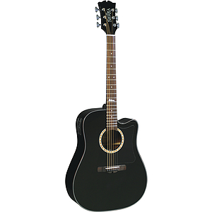 Sierra Alpine Acoustic Electric Cutaway Guitar - Black Gloss