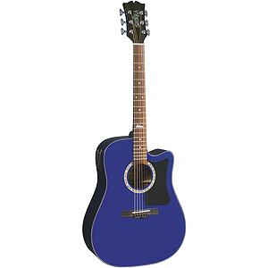 Sierra Alpine Acoustic Electric Cutaway Guitar - Transparent Blue