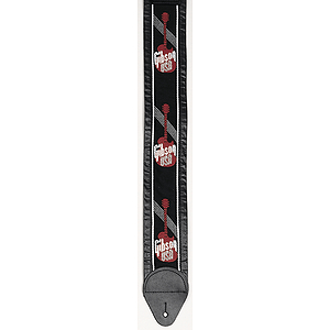 Gibson 2" Woven Guitar Strap w/Red Gibson USA logo