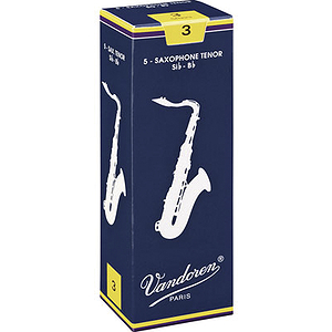 Vandoren Traditional Series Tenor Sax Reeds - thickness: 3 - box of 5