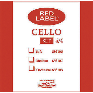 Super-Sensitive Cello Strings - 4/4 size, 1 set