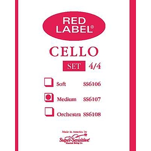 Super-Sensitive Cello Strings - 1/2 size, 1 set