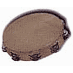 10" Tambourine - Wood Shell, Double Row