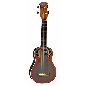 Applause UA20 Soprano Ukulele w/ Epaulet Sound Hole - Adamas Red Finish