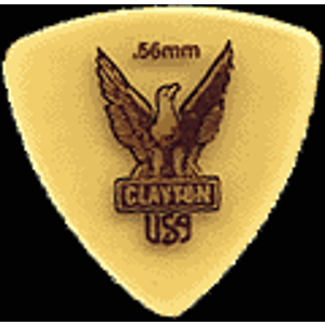 Clayton Ultem Gold Round Triangle Picks, bag of 48 - 1.07mm