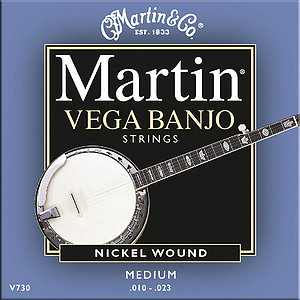 Martin Vega 5-string Banjo Strings - Medium, 3 Sets