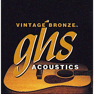 GHS VN-M Vintage Bronze Acoustic Guitar Strings - Medium Gauge - 3 Sets
