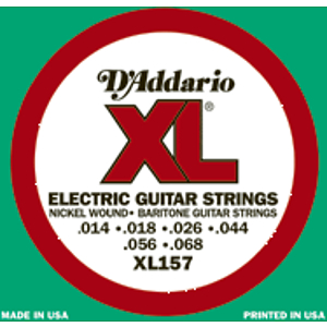 D'Addario XL157 Nickel Round Wound Baritone Electric Guitar Strings - Medium Gauge - 3 Sets