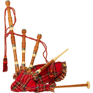 Bagpipe, Miniature, Cocus, Tartan Cover