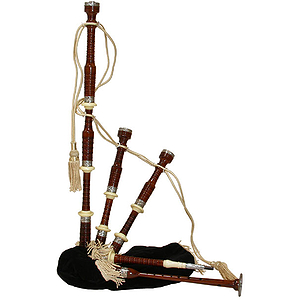 Bagpipe, Engraved, Rosewood, Black Cover