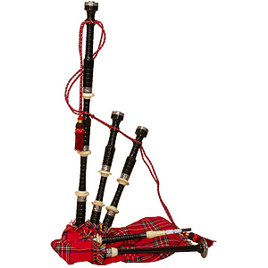 Bagpipe, Ebony, Tartan Cover