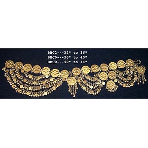 Belt, Brass, Coins & Bells 32"