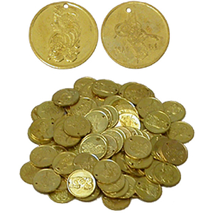 Brass Coins, Medium, 25mm, 100 Count