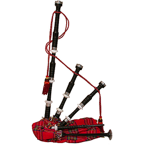 Bagpipe, Black Rosewood, Tartan, Syn Bag