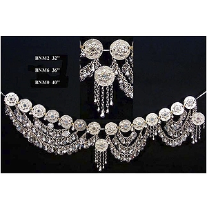 Belt, Nickeled Brass Mirrors & Bells 32"