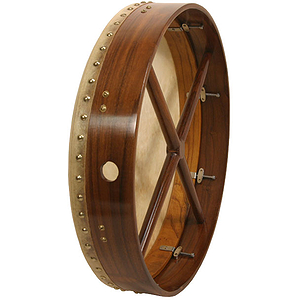 Bodhran, 18", Tune, Rosewood, Double,Cross
