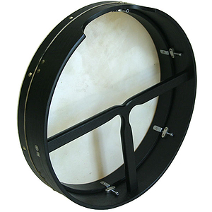 Bodhran, 18" X 4", Tune, Black, T-Bar