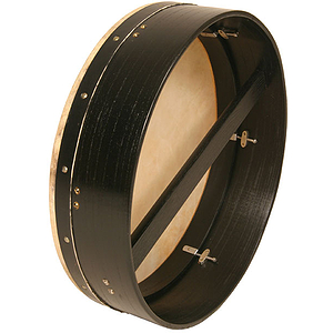 Bodhran, 18"x5", Tune, Black, Single