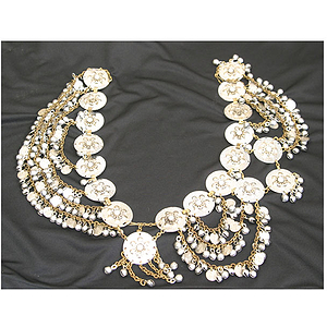 Belt, Brass Chain, Bells, Mirrors 32"