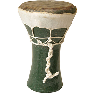 Doumbek, Ceramic, 5"x8", Dark Green