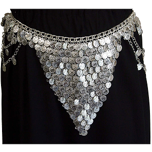 Dance Belt, V-Shaped, Silver Color