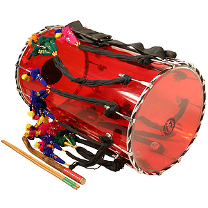 Dhol, Acrylic, Red