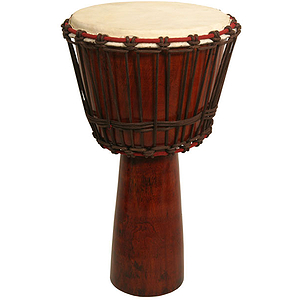 Djembe, 13" x 24" Mango Wood, Red