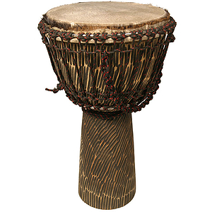 Djembe, 10" X 20", Hand Hewn