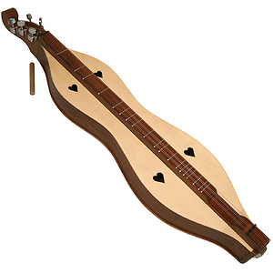 EMS Mt Dulcimer, 5 String, Hearts, Case