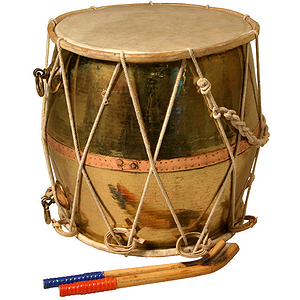 Gharwali Tribal Dhol, Copper, W/ Beaters