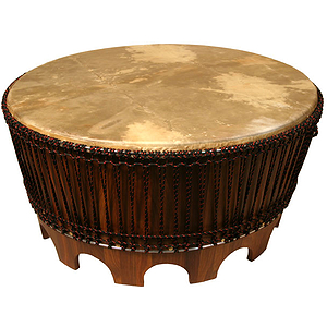 Drum Coffee Table, 38" With Beaters