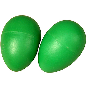 Egg Shakers, Plastic Pair Green