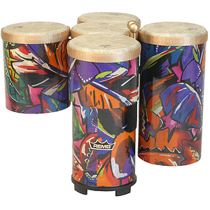 Remo Cluster Drums, 5 Pc Set, Tropical 